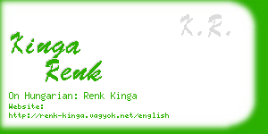 kinga renk business card